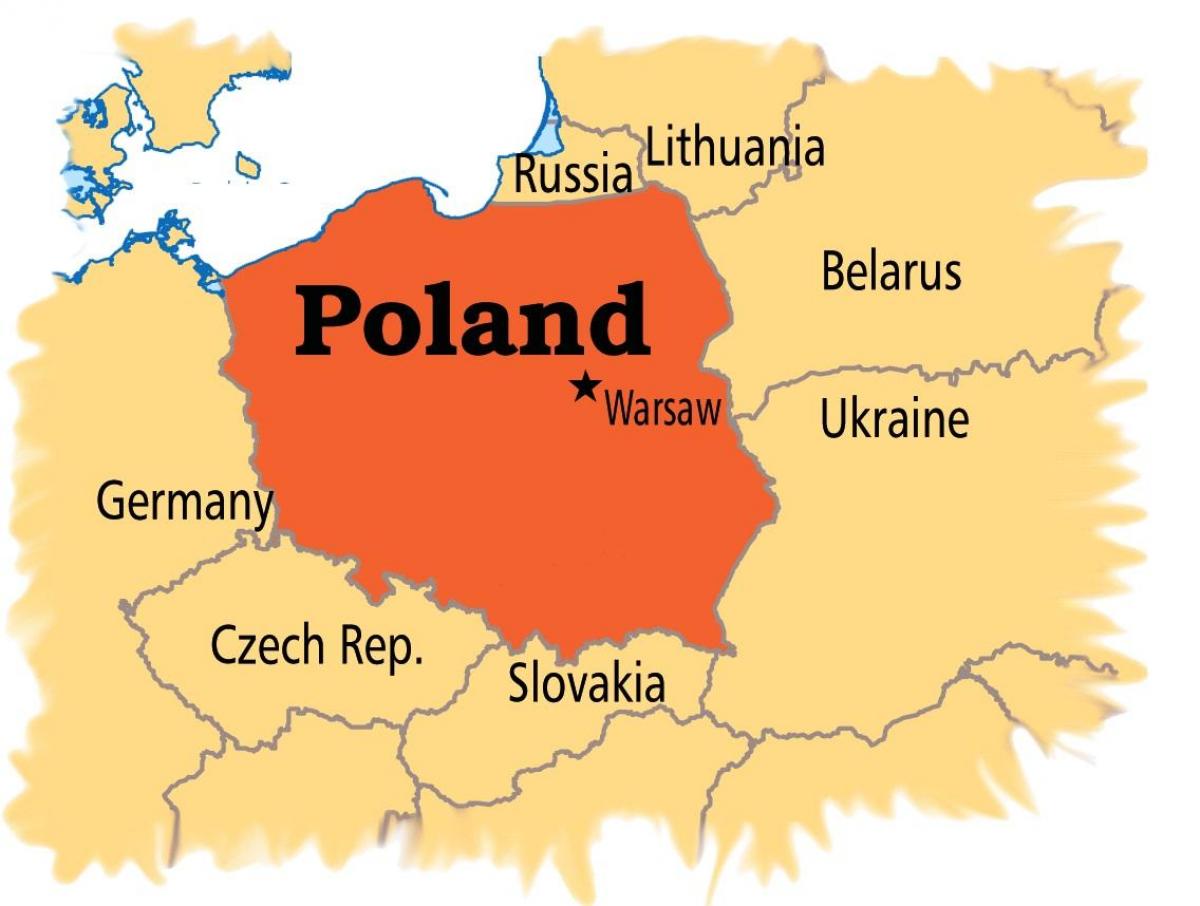 Kort af europa Warszawa