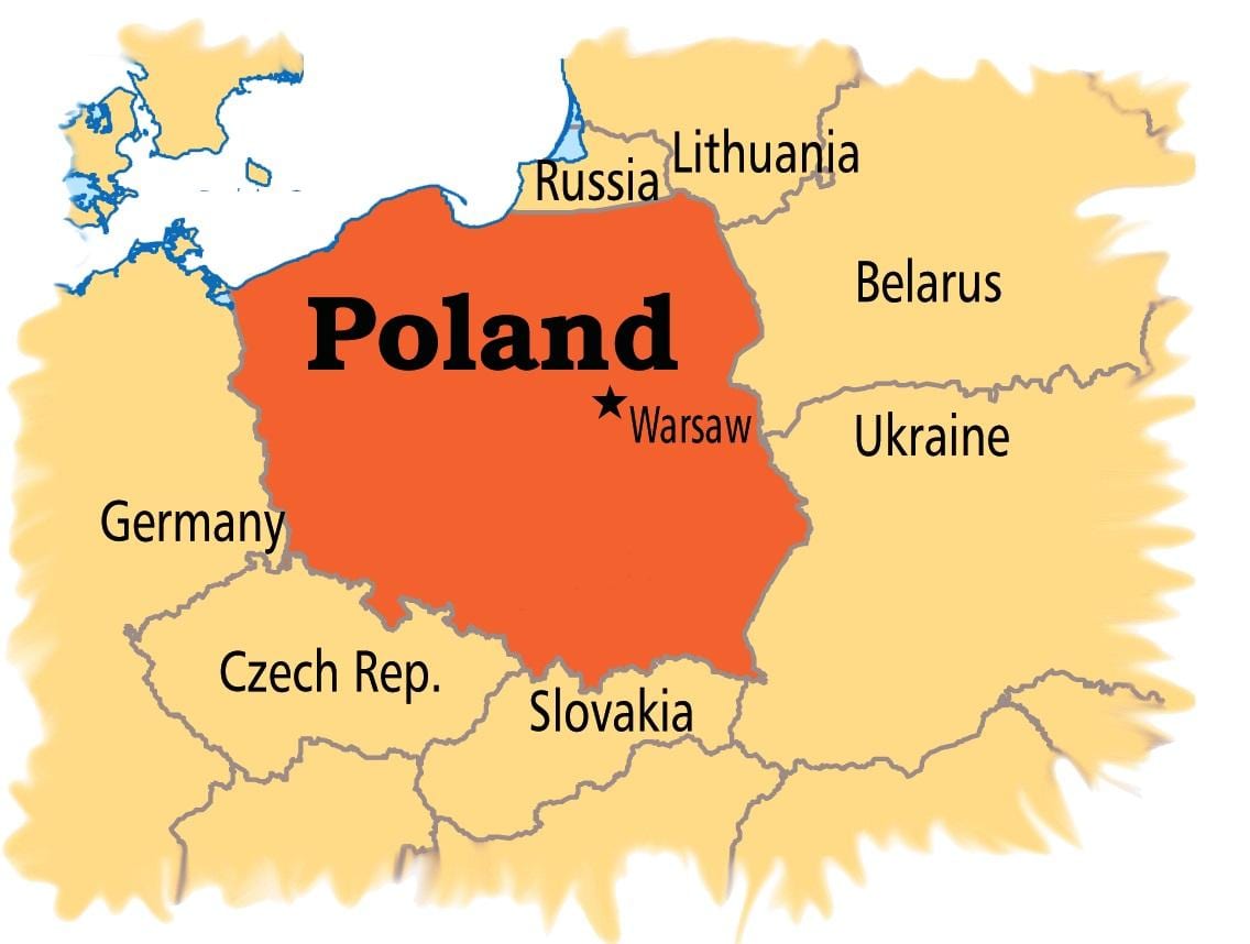 Warszawa på kort