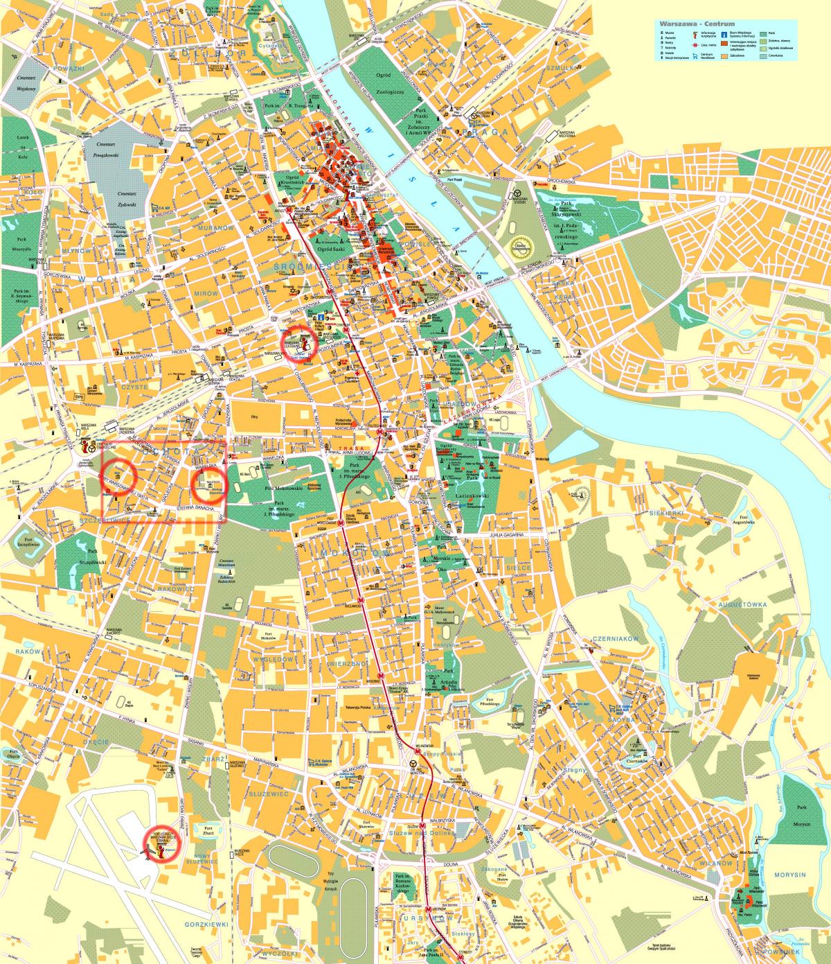 street map i Warszawa, polen