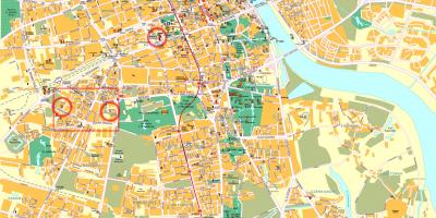 Street map i Warszawa, polen